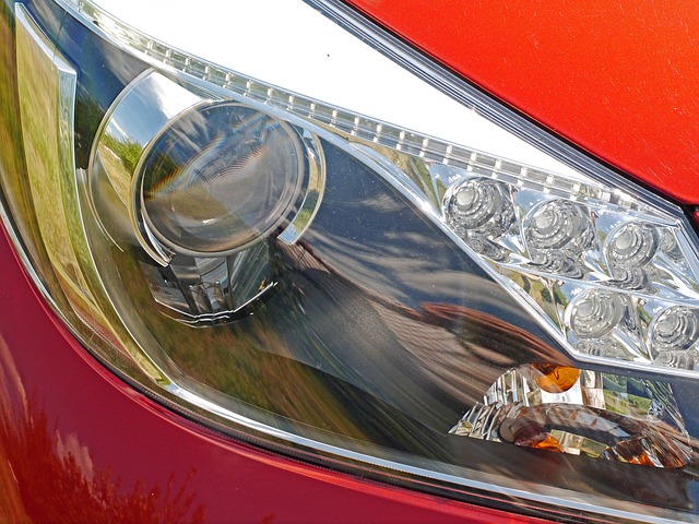 detail světla auta
